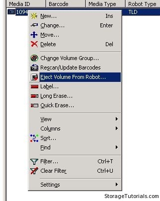 Netbackup Media Eject
