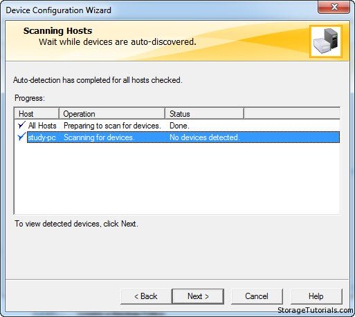 Netbackup storage Scanning host