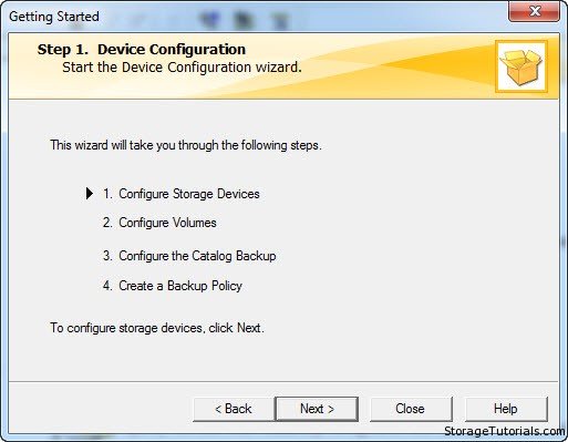 Netbackup storage device configuration